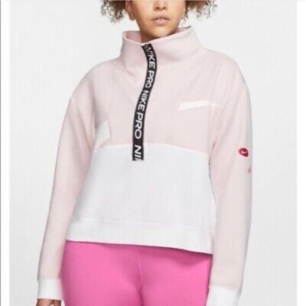Pink Nike Pro Icon Quarter Zip